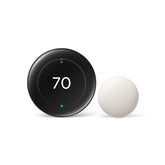 Google Nest termostato frontal Obsidian vista elegante y control intuitivo