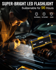 GOOLOO GP4000 linterna integrada útil en emergencias nocturnas