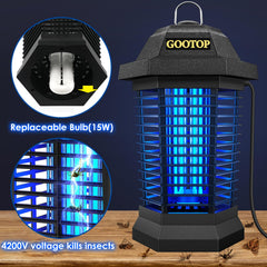 GOOTOP bandeja desmontable recogiendo insectos muertos para limpieza rápida y cómoda