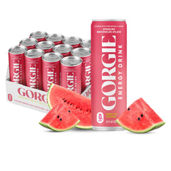 GORGIE lata frontal mostrando diseño y refresco energizante