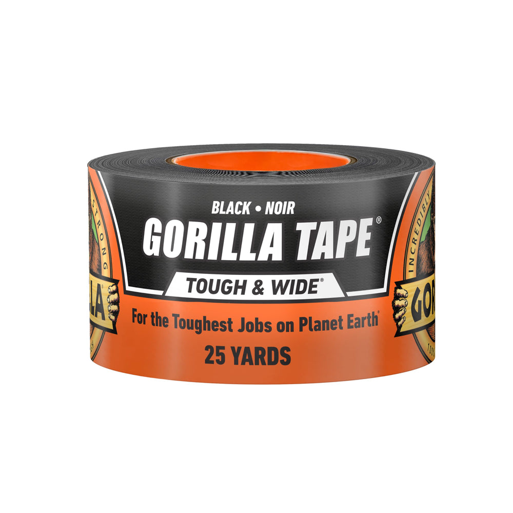 GORILLA frente del empaque mostrando cinta negra y tamaño