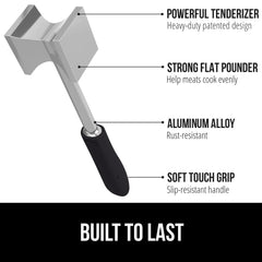 GORILLA GRIP detalle de la cara texturizada para ablandar cortes más rápido