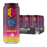 Gorilla Mind lata frontal Blackberry Lemonade mostrando diseño y beneficio refrescante