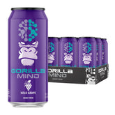 Gorilla Mind lata frontal Wild Grape mostrando diseño y formato listo para beber