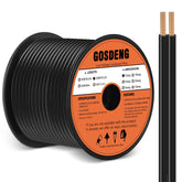 GOSDENG bobina frontal del cable 12/2 mostrando longitud y acabado resistente