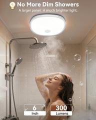 Gotopceed luz en uso dentro de una ducha, mejora la visibilidad