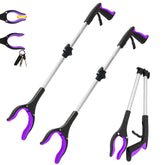 GrabRunner frontal pack morada mostrando longitud y diseño práctico