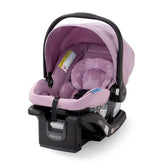 Graco SnugRide Lite LX vista frontal mostrando arnés y acolchado, seguridad cómoda