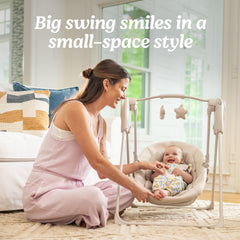 Graco soporte cocooning cercano que envuelve al bebé para mayor comodidad