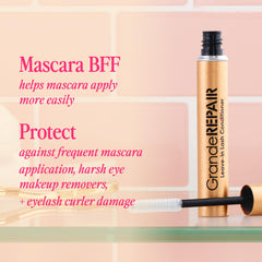 Grande Cosmetics producto aplicado en pestañas para acondicionamiento y cuidado