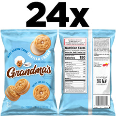 Grandma's primer plano textura crujiente de la galleta y crema