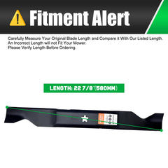 Grasscool blade profile with notches highlighting improved airflow benefit