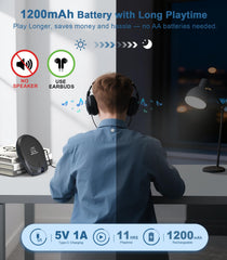 Greadio auriculares incluidos conectados al reproductor para escucha privada