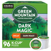 Green Mountain Coffee Roasters frente del empaque mostrando la marca y lote de 96 cápsulas