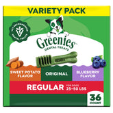 Greenies paquete frontal 36 unidades mostrando presentación y beneficios