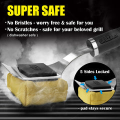 GRILLART detalle de almohadilla ondulada que mejora contacto