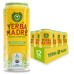 Guayakí lata frontal con mango, refresco natural y bajo en azúcar