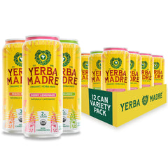 Guayaki Yerba Madre frente del empaque mostrando la etiqueta y beneficio energético