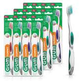 GUM cepillo frontal del embalaje mostrando diseño y beneficios