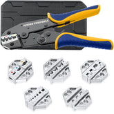 haisstronica frontal del kit mostrando la pinza y seis dados, mejora la versatilidad