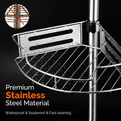 HAMITOR primer plano del clip y barra telescópica que facilita instalación rápida y estable