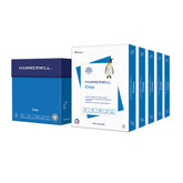 Hammermill empaque frontal mostrando cinco resmas y beneficio de suministro confiable