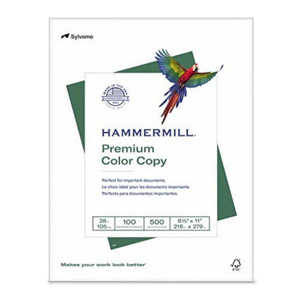 Hammermill frontal del paquete mostrando 500 hojas y elegancia profesional