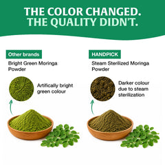 HANDPICK polvo de moringa textura fina y mezcla rápida