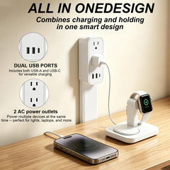 haodsso primer plano de puertos USB-A y USB-C, carga simultánea eficiente