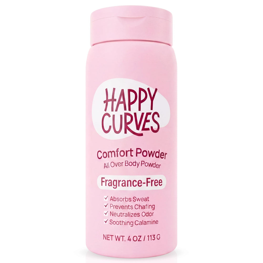 HAPPY CURVES frasco frontal mostrando envase y tamaño práctico