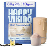 Happy Viking vista frontal del empaque mostrando marca y sabor vainilla