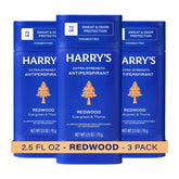 Harry's vista frontal del envase Redwood mostrando el diseño y beneficio de protección