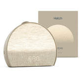 Hatch Baby restore 3 vista frontal mostrando diseño greige y control fácil
