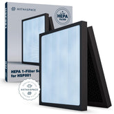 HATHASPACE empaque frontal del filtro mostrando ajuste preciso y beneficios