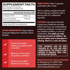 HAVASU NUTRITION primer plano de cápsulas veganas y su textura fácil de tragar
