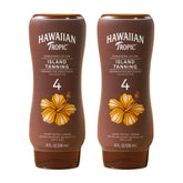 Hawaiian Tropic frente del envase mostrando tamaño y diseño, fácil identificación