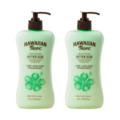 Hawaiian Tropic envases frontales en pack mostrando diseño y beneficio hidratante