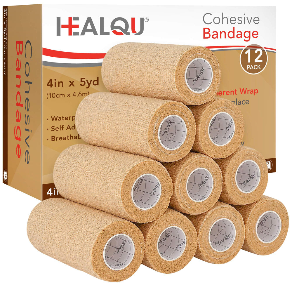 Healqu embalaje frontal mostrando pack de 12 rollos y beneficios