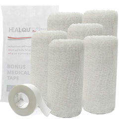 Healqu Kerlix frente del empaque que muestra rollo estéril y protección
