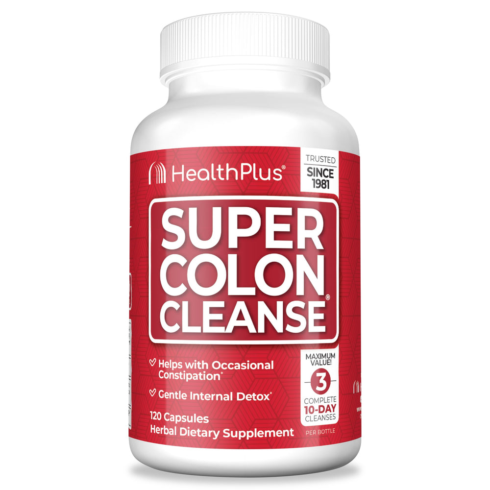 Health Plus frasco frontal del producto mostrando 120 cápsulas y diseño claro