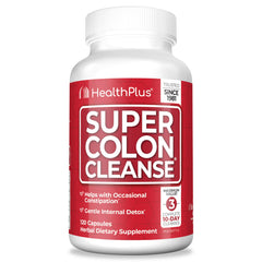 Health Plus frasco frontal del producto mostrando 120 cápsulas y diseño claro