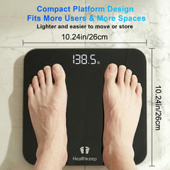 Healthkeep pantalla LED encendida mostrando lectura clara nocturna