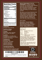 Healthworks Superfoods cucharada con polvo de cacao, aporte de sabor intenso