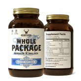 HEART & SOIL front bottle showing clean-label whole-package benefit