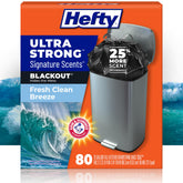 Hefty paquete frontal 80 bolsas mostrando presentación y conteo