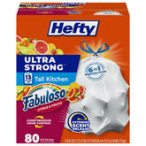 Hefty empaque frontal mostrando 80 bolsas y beneficio de cantidad