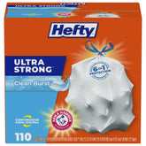 Hefty paquete frontal 110 bolsas muestra cantidad y practicidad