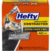 Hefty paquete frontal con 26 bolsas mostrando volumen y conveniencia