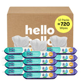 Hello Bello paquete frontal resellable mostrando conveniencia y cantidad
