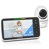 HelloBaby vista frontal del monitor de 6 pulgadas con pantalla clara y cómoda